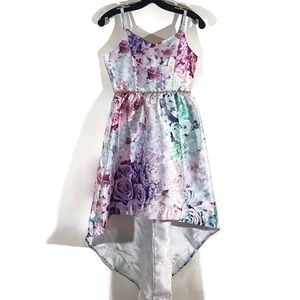 Rare Editions Floral High Low Dress